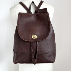 Vintage Coach Brown Leather Day Backpack 99660 Daypack